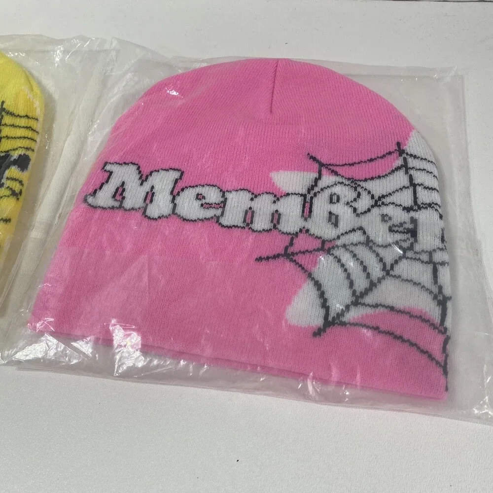 NEW Lot of 2 Rich Member 333 Pink & Yellow One Size Beanies
